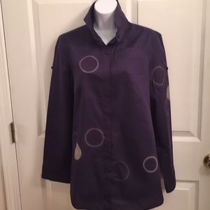 AKRIS PUNTO purple circle tunic smoke free home.